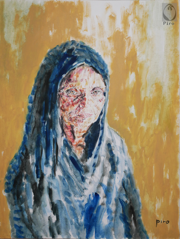 oil on paper - olio su carta di Piro